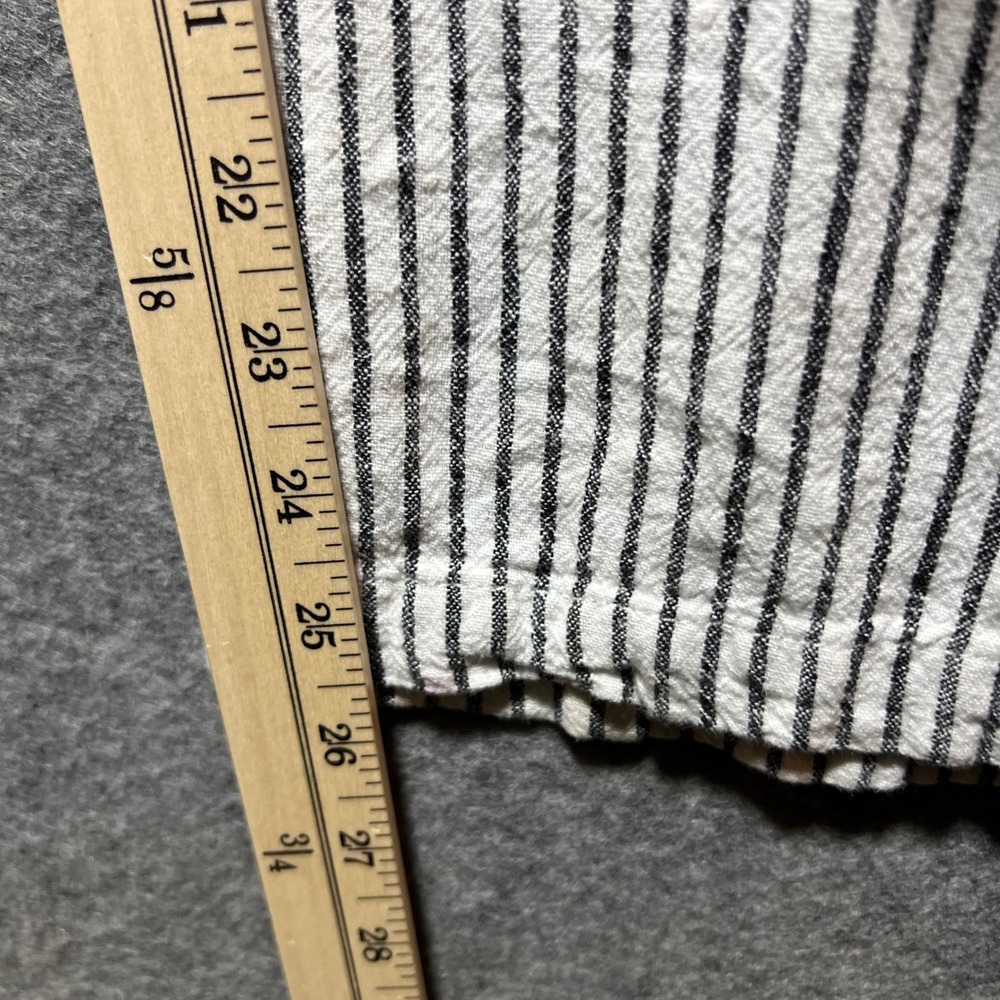 Definitions‎ d.jea Womens Medium Striped Linen Blend Wide Leg Pants Black White - Picture 3 of 10